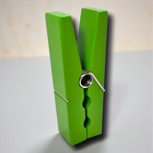 Oversized Wooden Clothespin Green 8" Giant Laundry Clip Desk Decor Farmhouse